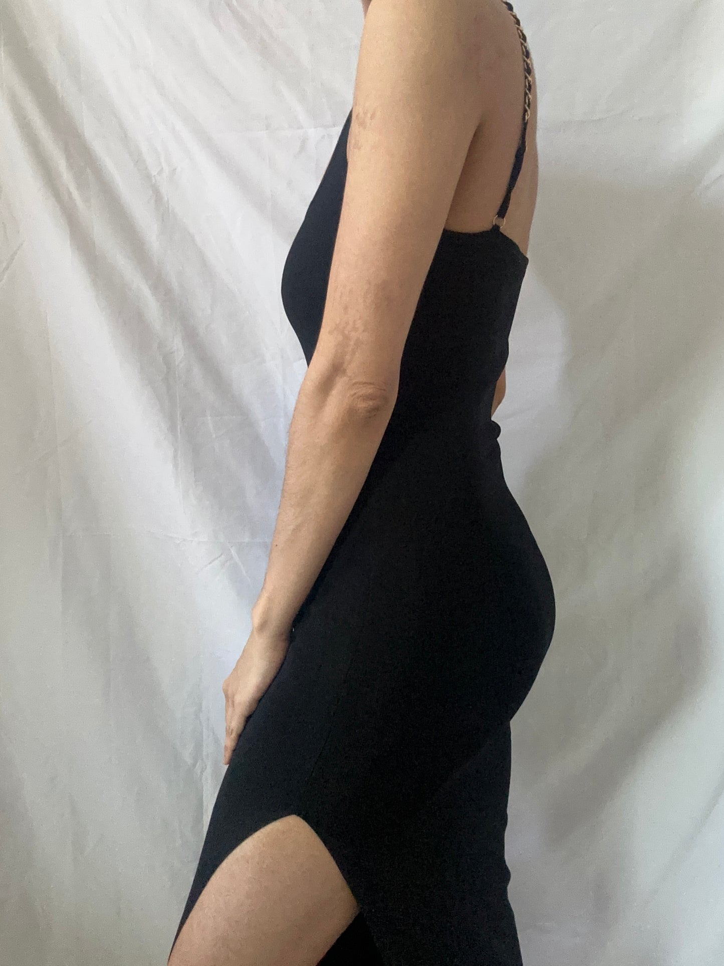 Chain Tank Slit Dress
