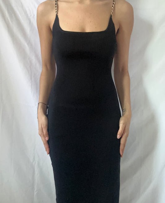 Chain Tank Slit Dress