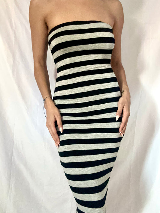 Tiffany Striped Midi Dress